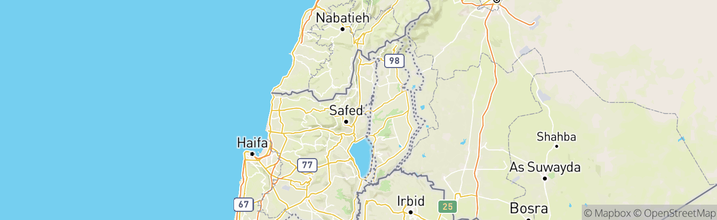 Mapa Izrael