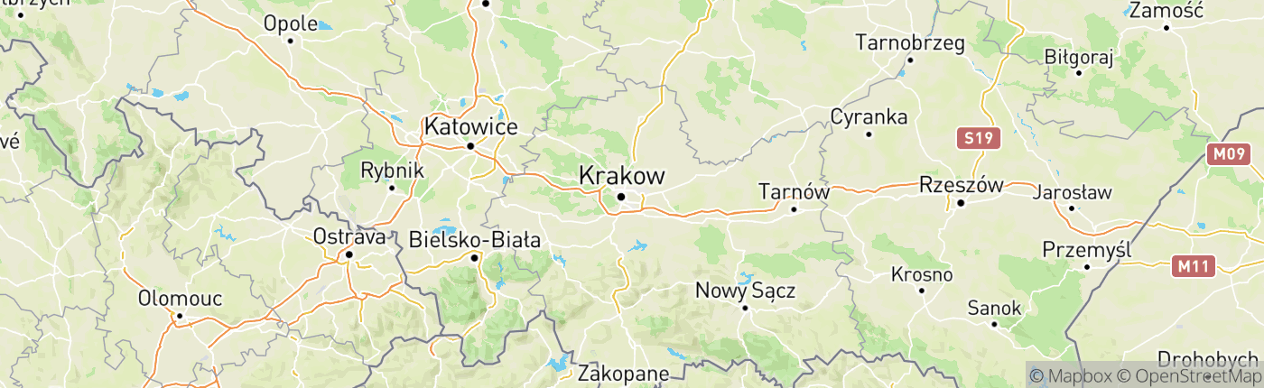 Mapa Poľsko