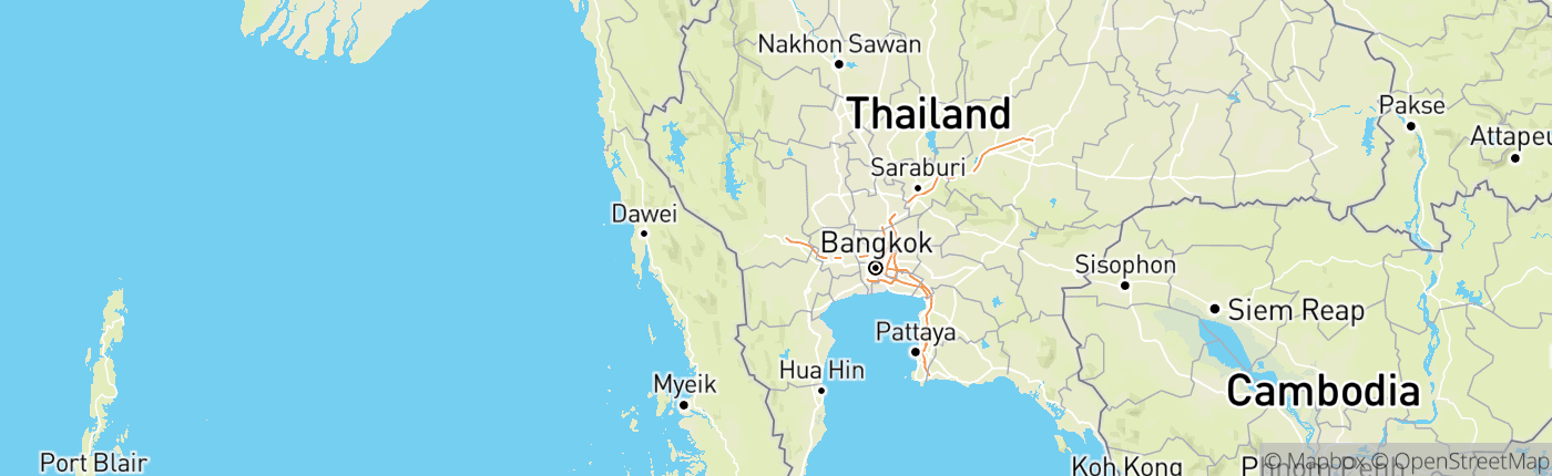 Mapa Thajsko