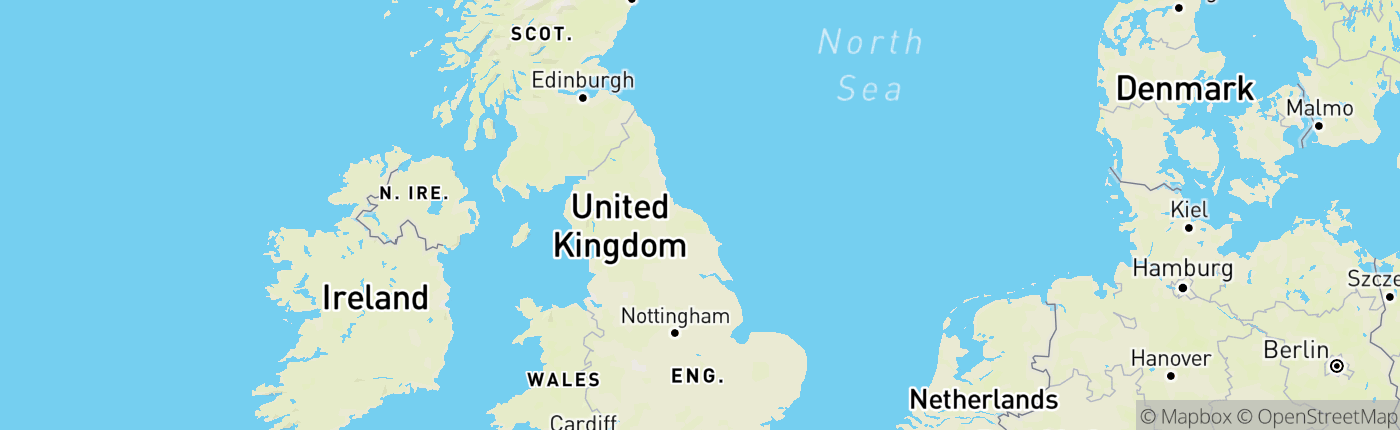 Mapa England, Spojené kráľovstvo