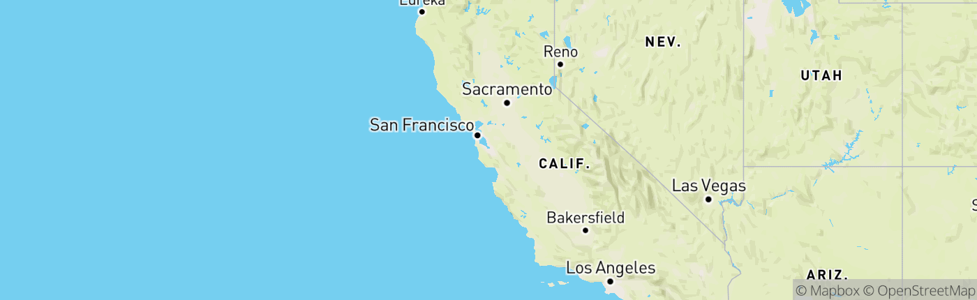 Mapa California, Spojené štáty americké