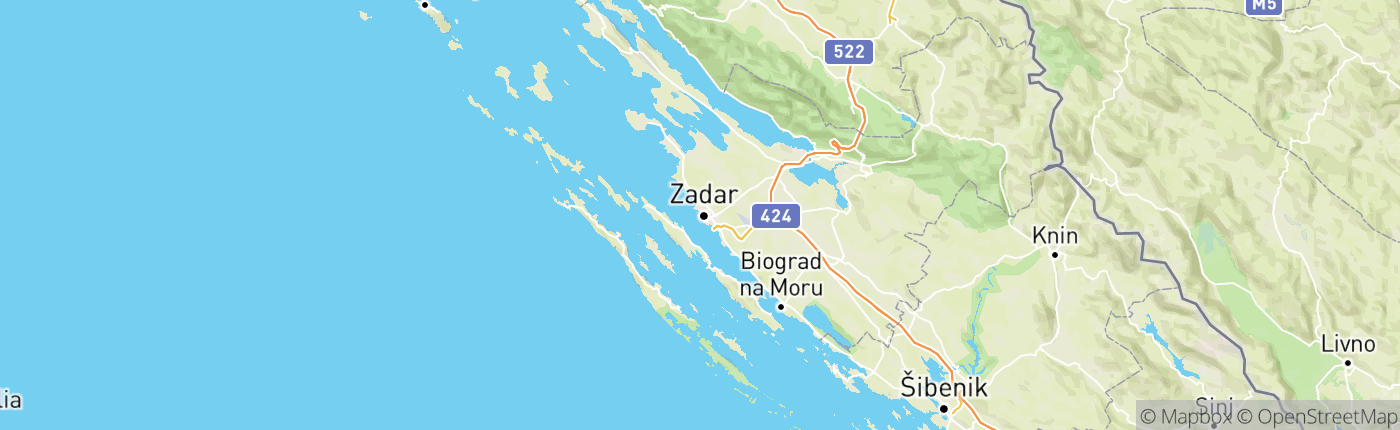 Mapa Chorvátsko