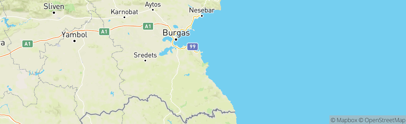 Mapa Bulharsko