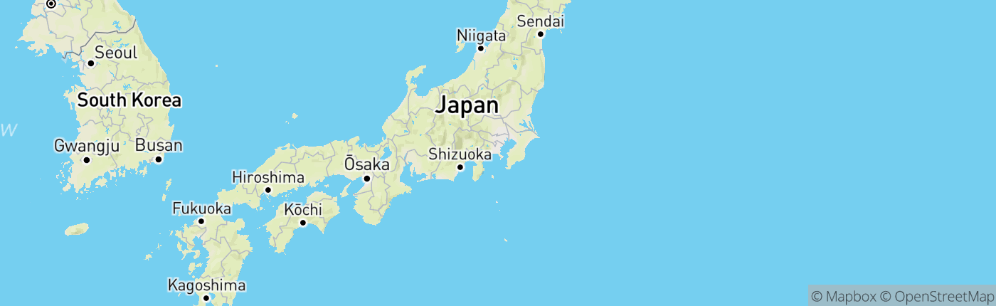 Mapa Japonsko