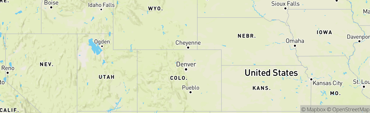 Mapa Colorado, Spojené štáty americké