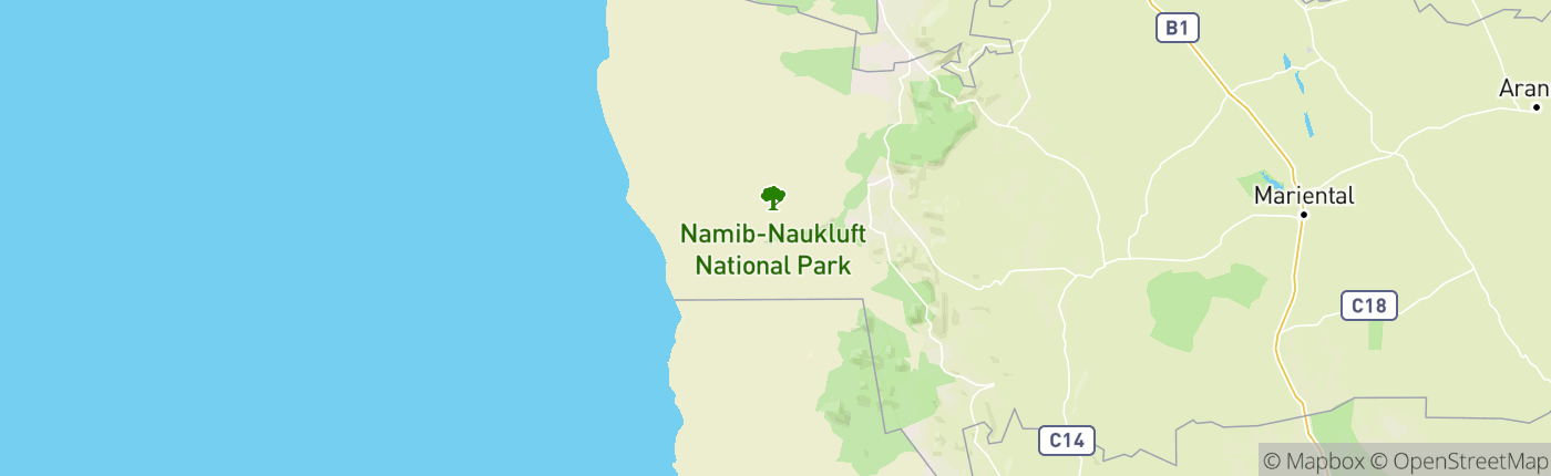 Mapa Namíbia