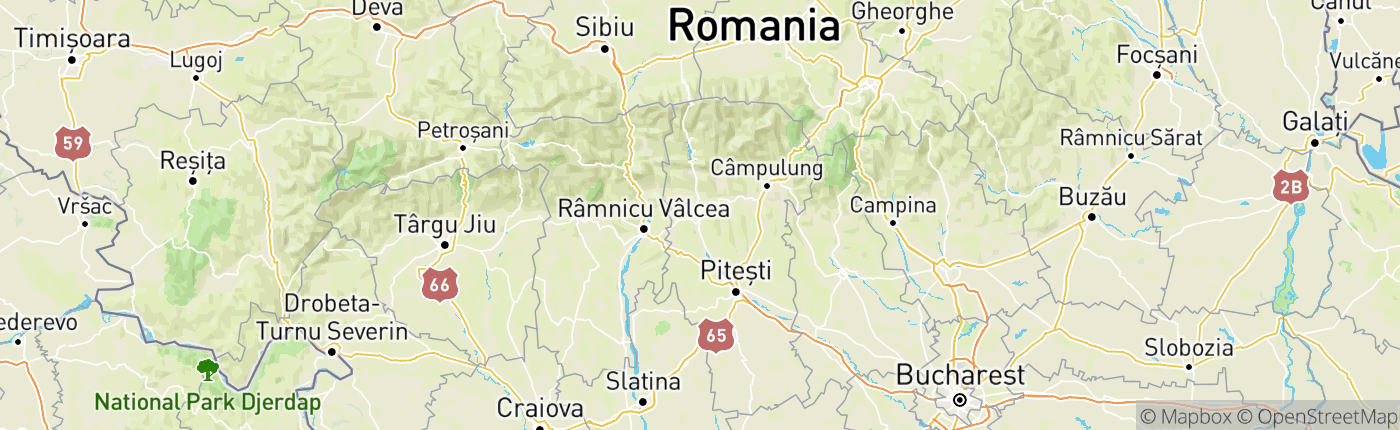 Mapa Rumunsko