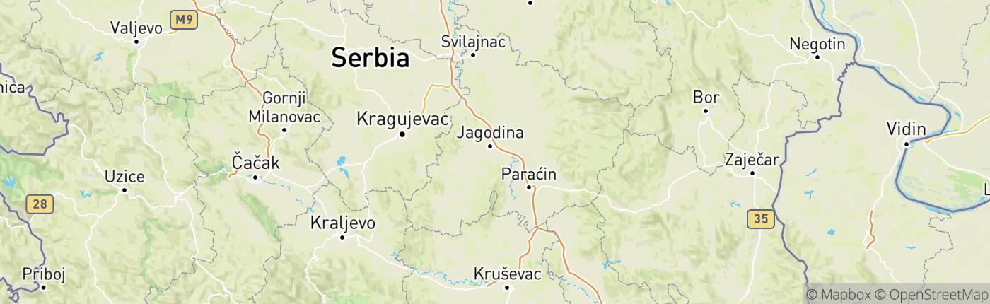 Mapa Srbsko