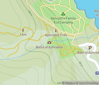 Mapa lokality Afroditin kúpeľ