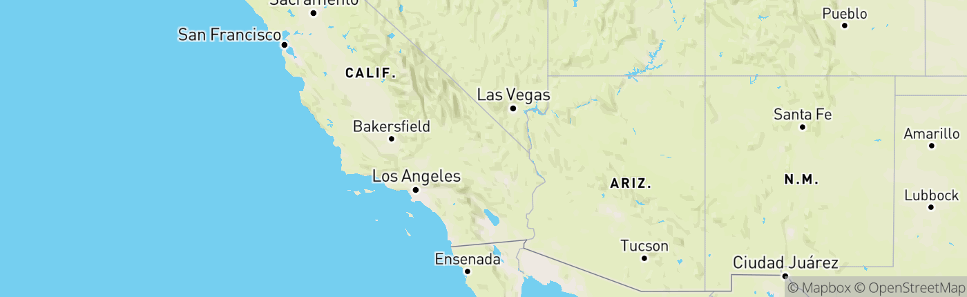 Mapa California, Spojené štáty americké