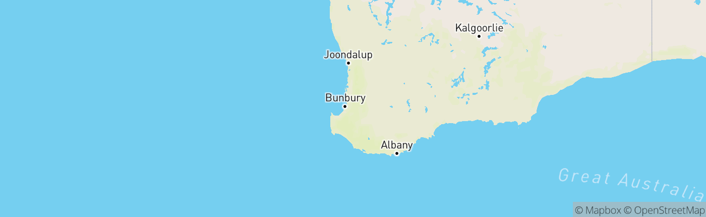 Mapa Západná Austrália Austrália