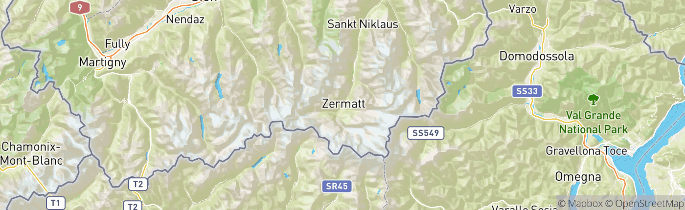 Mapa Švajčiarsko