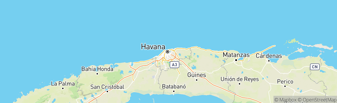 Mapa Havana, Kuba