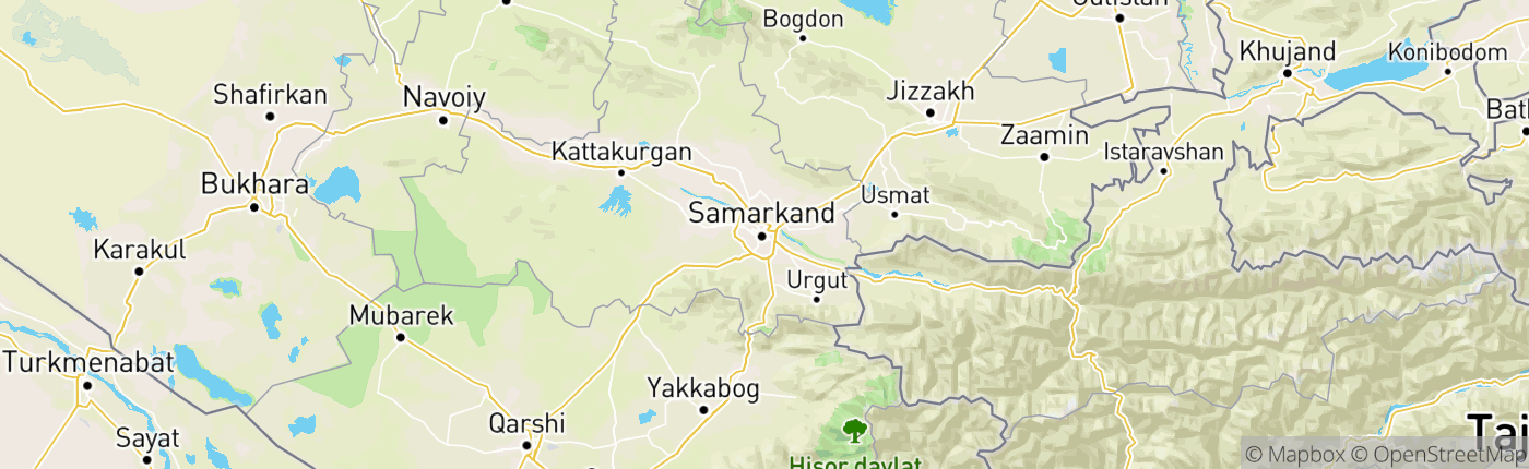 Mapa Uzbekistan