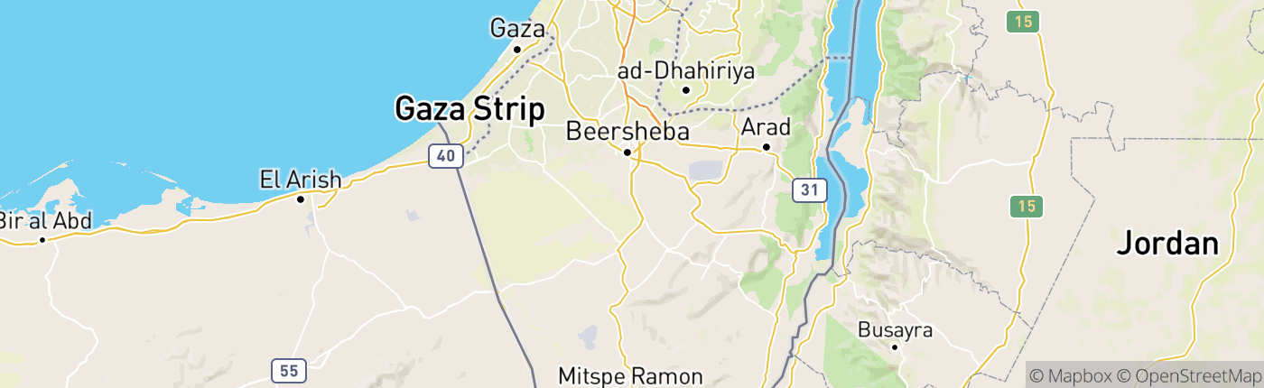 Mapa Izrael