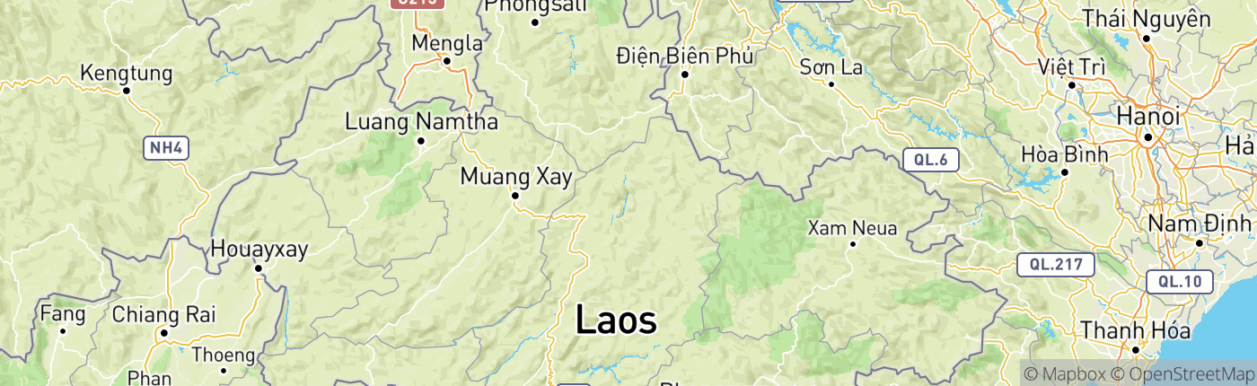 Mapa Laos