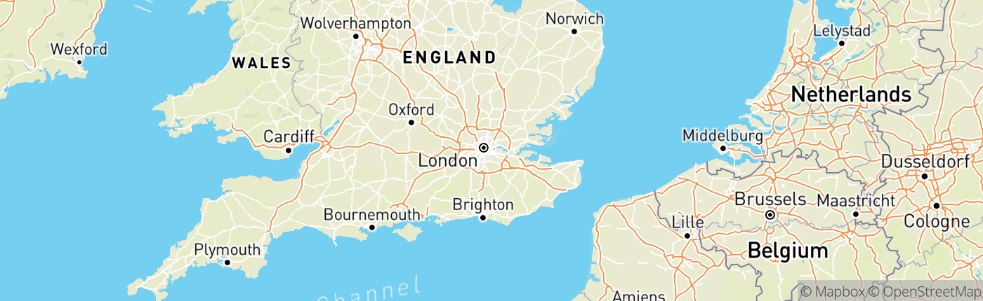 Mapa England, Spojené kráľovstvo