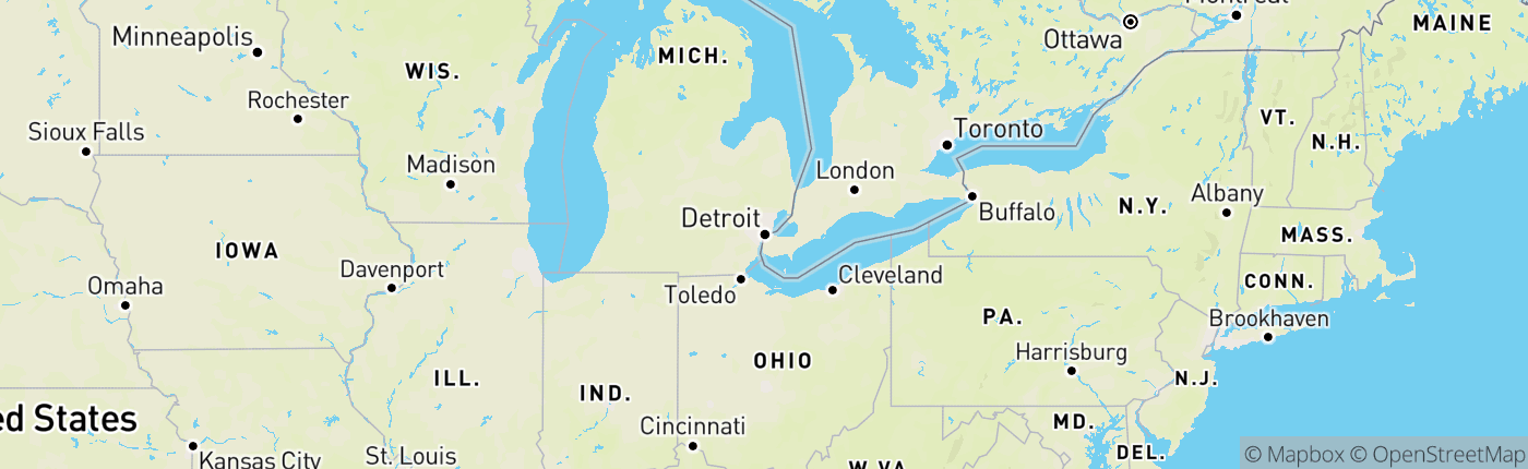 Mapa Michigan, Spojené štáty americké