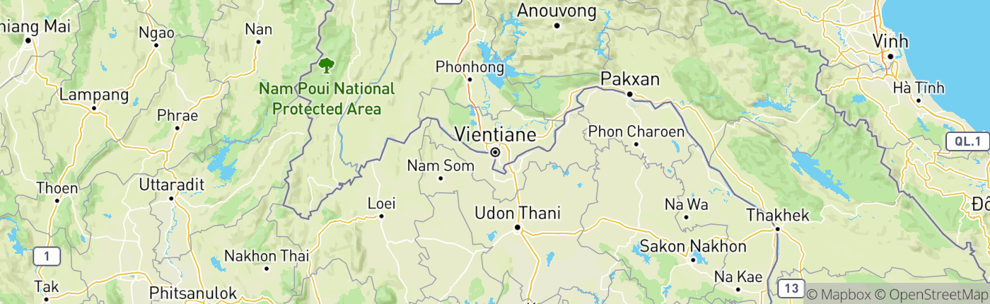 Mapa Laos