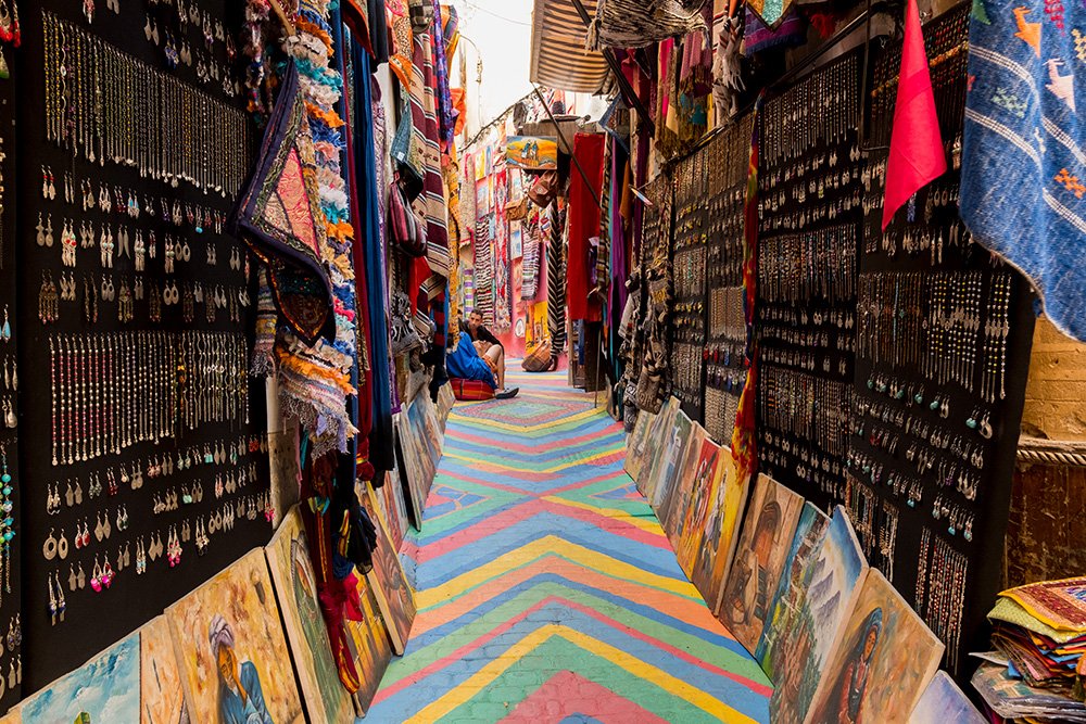 Farebná ulička v Medine
