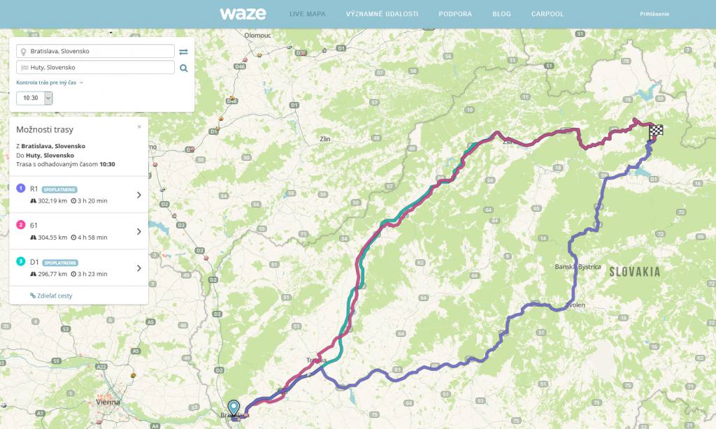 Waze Live Mapa