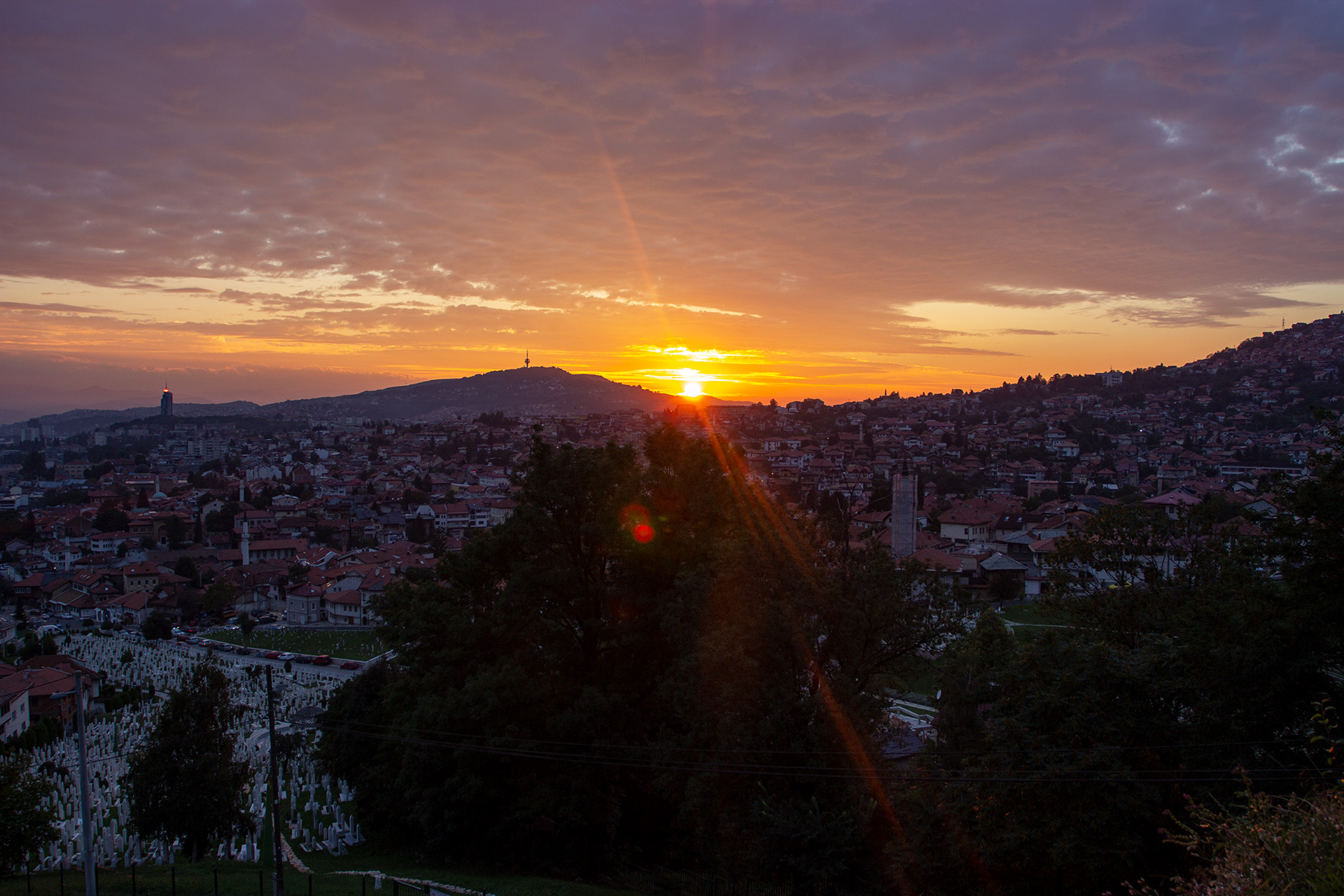 Západ Slnka nad Sarajevom
