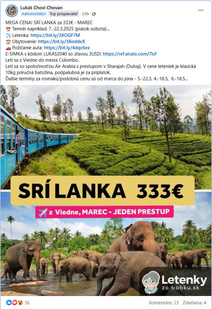 Ponuka Srí Lanka